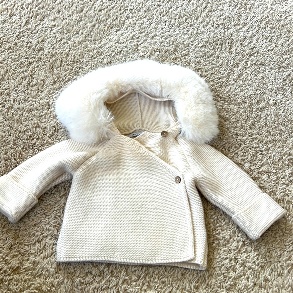 Mi Loves sweater coat, size 12 months